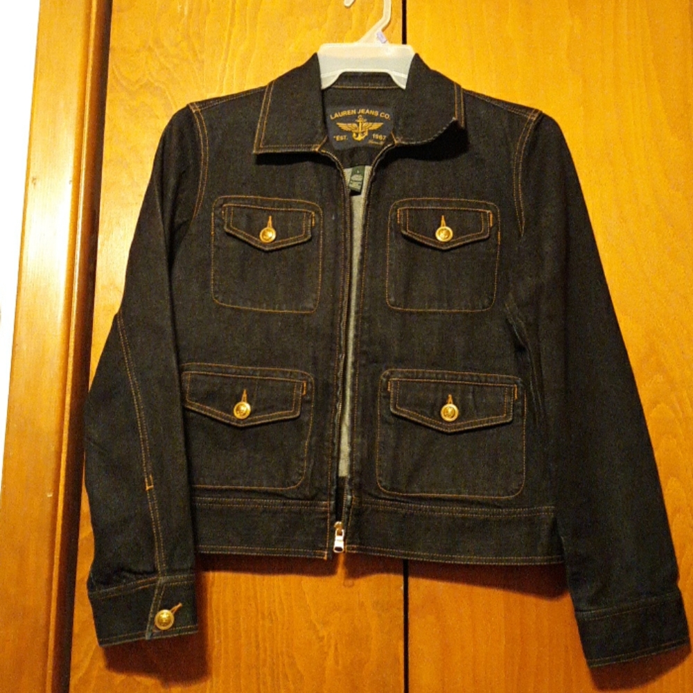 Lauren Jeans Co. Ralph Lauren Dark Wash denim jacket